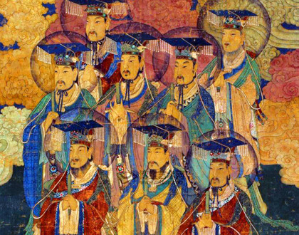 Ilustracja Chiny Mityczne okresy 
„Trzech Czcigodnych" i „Pięciu Cesarzy"